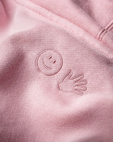 Embroidered Pink Hoodie